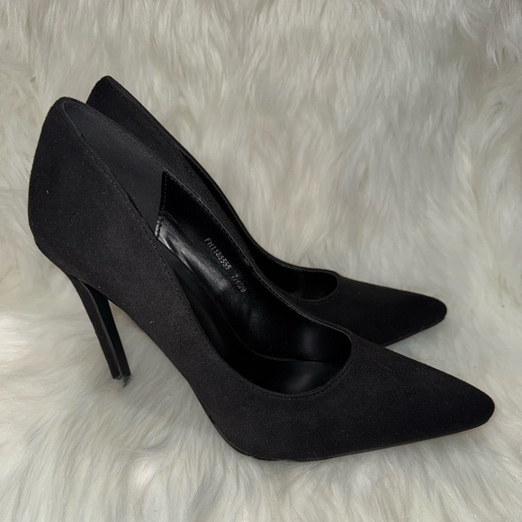 Boohoo Classic Black Pointed Heels Size 9 - Picture 6 of 9